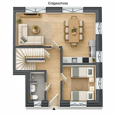 Schmiede Ii - Fuer 8pers, 4 Schlafzimmer & Garten Lägenhet Dagebüll